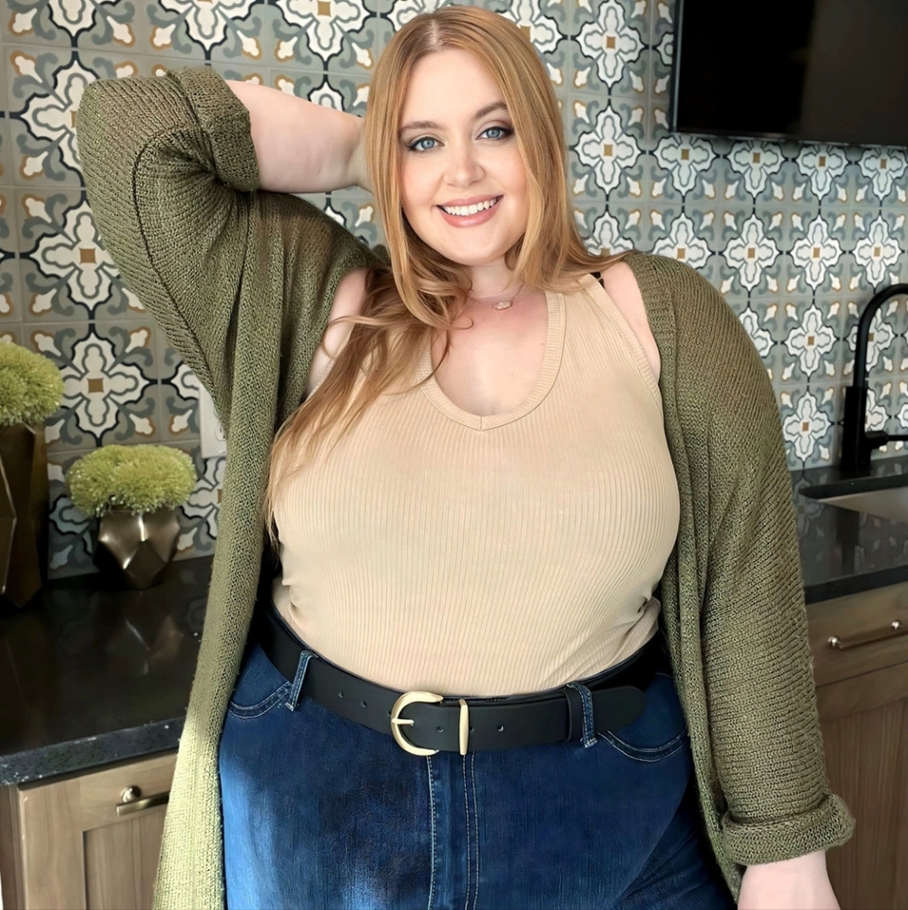 NWT SNAG Belt Gold Detail Vegan Leather Plus Size Premium Quality